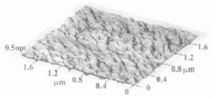缓冲层下外延层氮化镓的AFM表面形貌